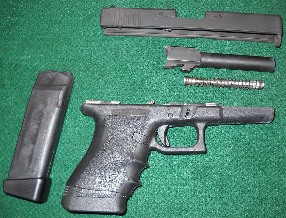 Glock 21, field stripped